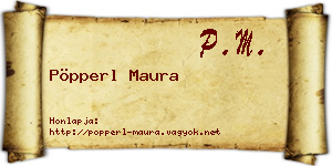 Pöpperl Maura névjegykártya